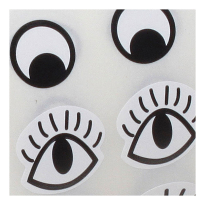 Afbeelding laden in galerijviewer, Creativ company sticker ogen zwart wit, 2000st.