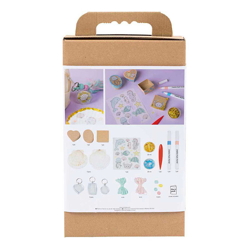 Afbeelding laden in galerijviewer, Creativ company mini hobbyset - schelpen en sleutelhangers