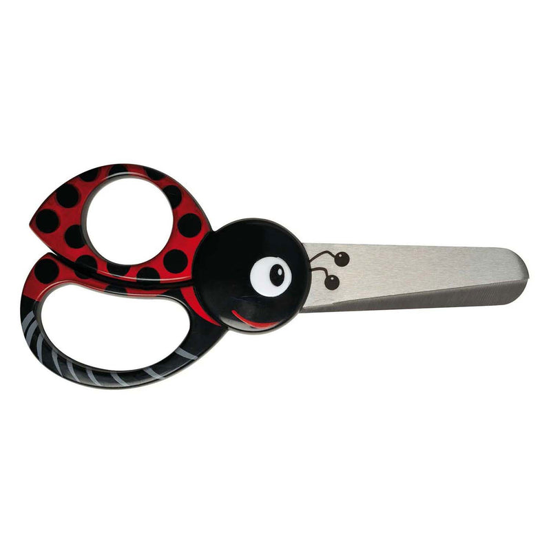 Afbeelding laden in galerijviewer, Creativ company fiskars kinderschaar met dierenmotief lieveheersbeestje - 13cm