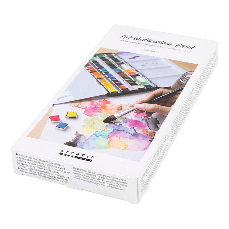 Afbeelding laden in galerijviewer, Creotime art aquarelverf standaardkleuren - 48 kleuren