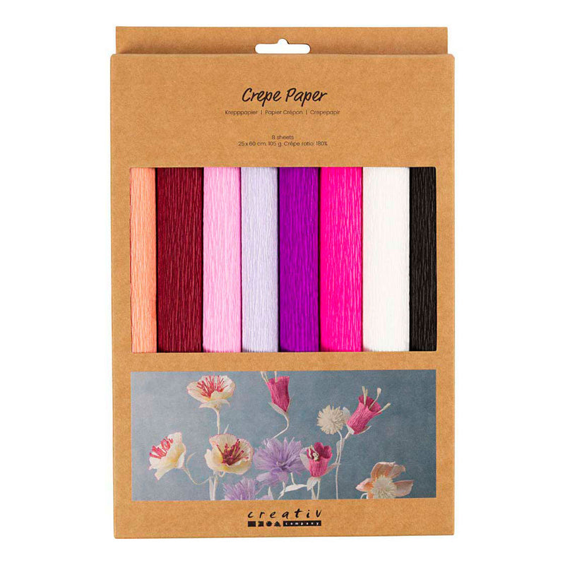 Afbeelding laden in galerijviewer, Creativ company crepepapier paars en roze harmonie - 8st.