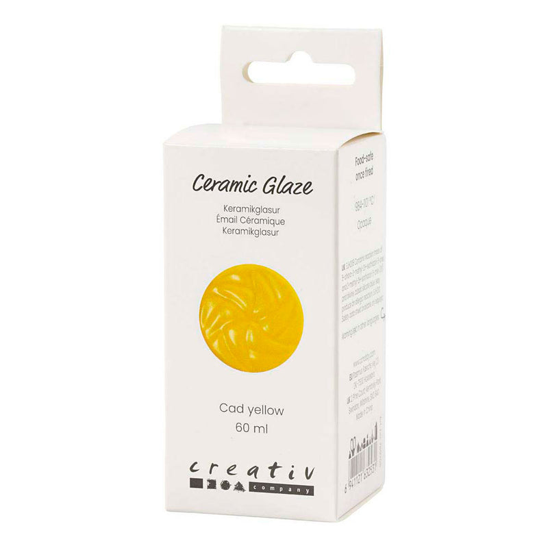 Afbeelding laden in galerijviewer, Creativ company keramiek glazuur 984-1101 c dekkend cad yellow - 60ml