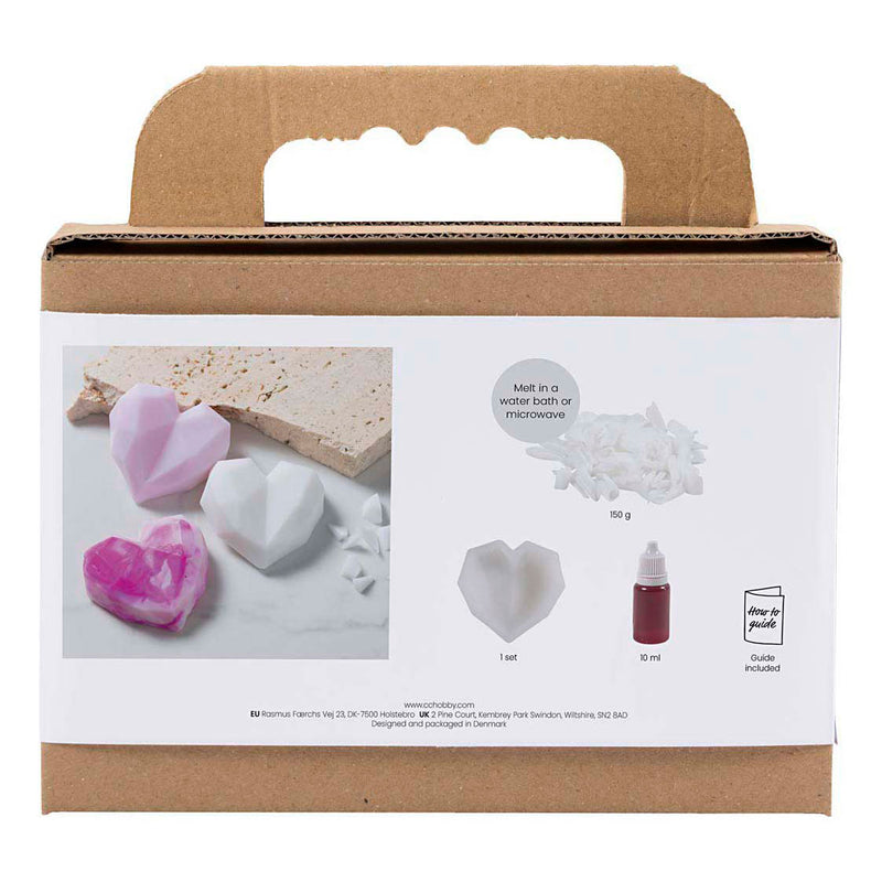 Afbeelding laden in galerijviewer, Creativ company mini hobbyset harten zeep maken roze