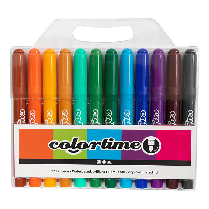 Afbeelding laden in galerijviewer, Creativ company colortime stiften - lijndikte 5mm - 12st..