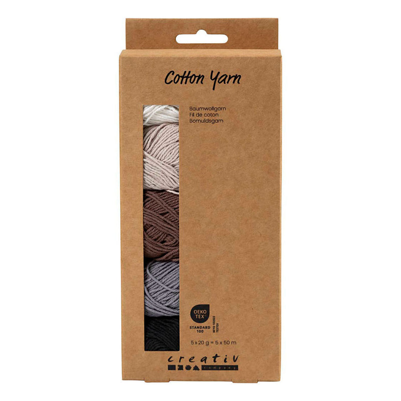 Afbeelding laden in galerijviewer, Creativ company katoengaren natuurlijke kleuren - 5x50m