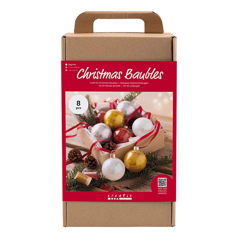 Afbeelding laden in galerijviewer, Creativ company hobbyset kerstballen glitter
