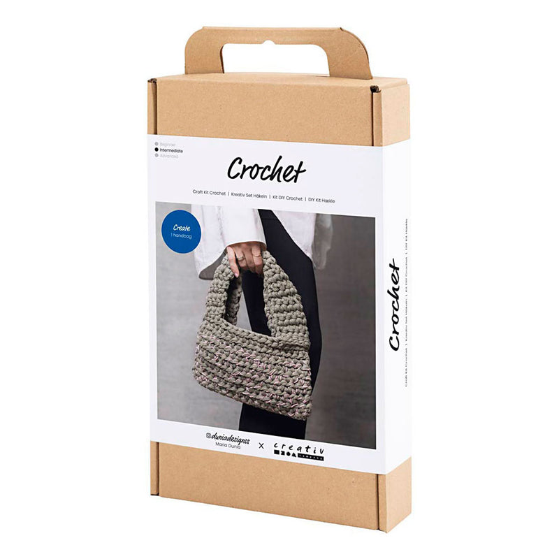 Afbeelding laden in galerijviewer, Creativ company hobbyset haken stoere tas olijfgroen