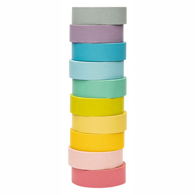 Afbeelding laden in galerijviewer, Colorations - washi tape pastel kleuren, set van 10