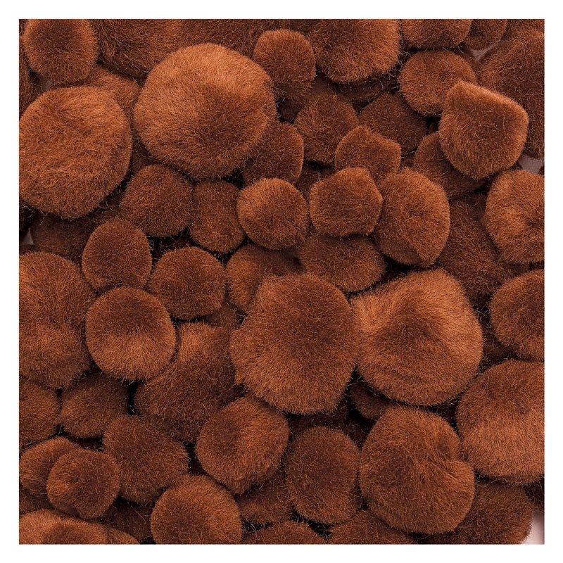 Afbeelding laden in galerijviewer, Colorations - pom poms bruin, 100st.