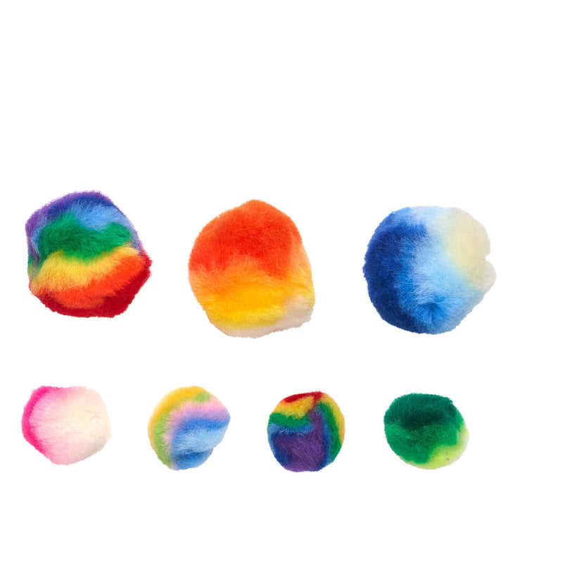 Afbeelding laden in galerijviewer, Colorations - regenboog gestreepte pom poms, 180st.