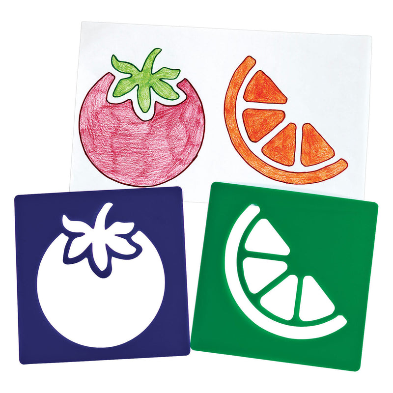 Afbeelding laden in galerijviewer, Colorations - herbruikbare fruit sjablonen - 12st.