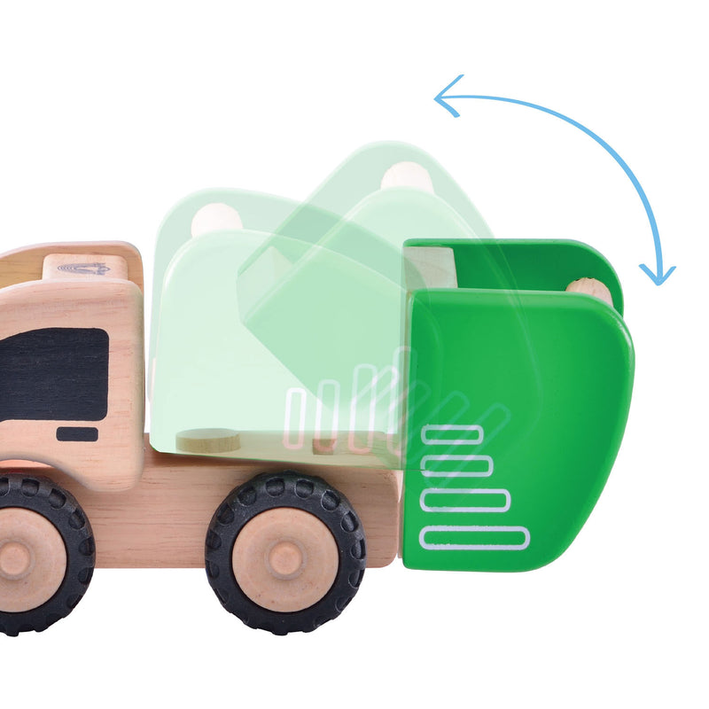 Afbeelding laden in galerijviewer, Wonderworld Houten Mini Vuilniswagen