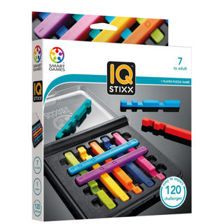 Afbeelding laden in galerijviewer, Smartgames iq stixx - logisch denkspel reispuzzel - 120 opdrachten met inkepingen - educatief solospel voor kinderen en volwassenen - vanaf 7 jaar