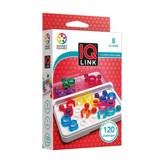 Afbeelding laden in galerijviewer, Smartgames iq link - logisch denkspel reispuzzel - 120 opdrachten met ringsysteem - educatief solospel voor kinderen en volwassenen - vanaf 8 jaar
