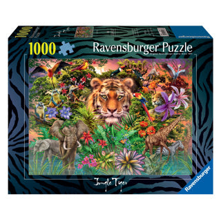 Afbeelding laden in galerijviewer, Ravensburger | puzzel | jungle tiger | 1000 stukjes