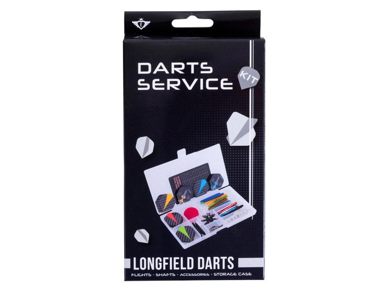 Afbeelding laden in galerijviewer, Longfield darts servicekit accessoireset 141-delig in kunststof box