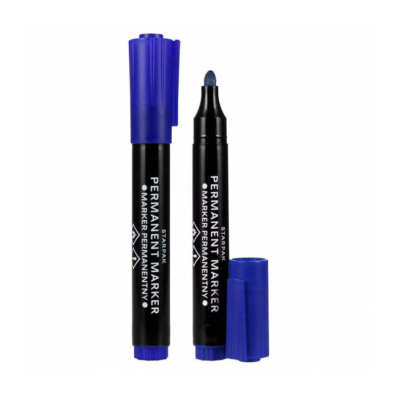 Afbeelding laden in galerijviewer, Permanent stift rond blauw, 12st.