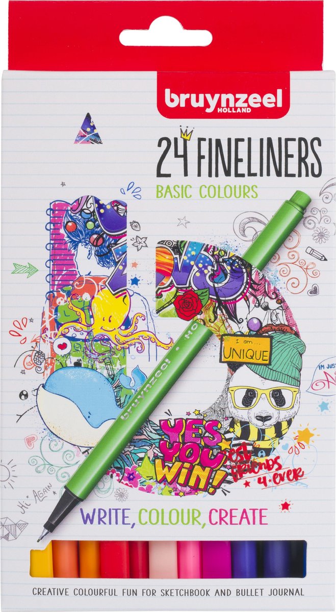 Afbeelding laden in galerijviewer, Bruynzeel fineliners, 24st.