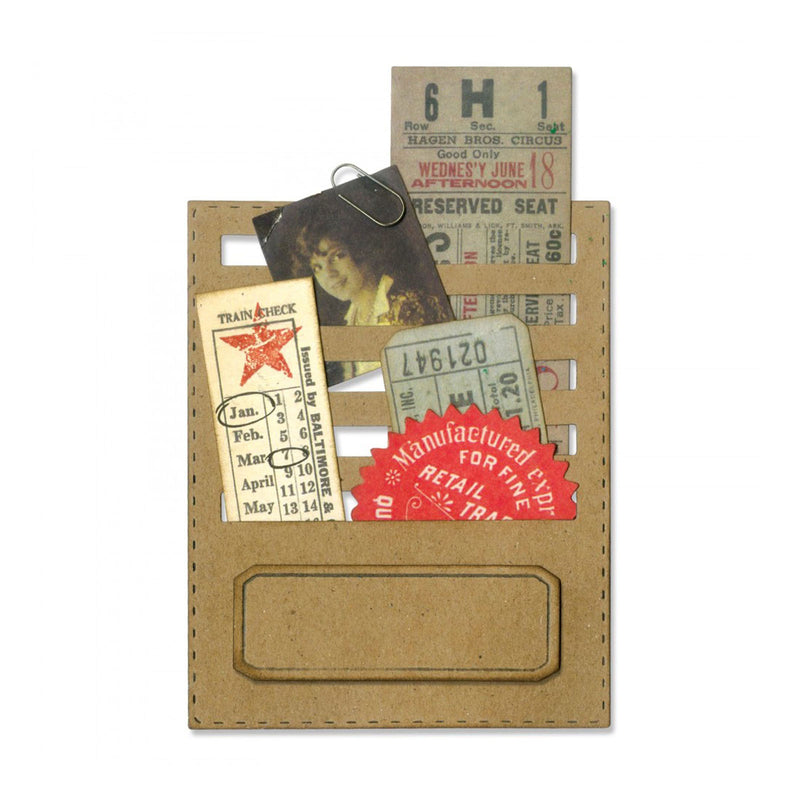 Afbeelding laden in galerijviewer, Sizzix • tim holtz thinlits die set stitched slots 2pcs