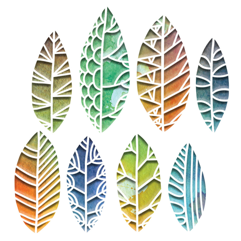 Afbeelding laden in galerijviewer, Sizzix • tim holtz thinlits die set cut out leaves 8pcs