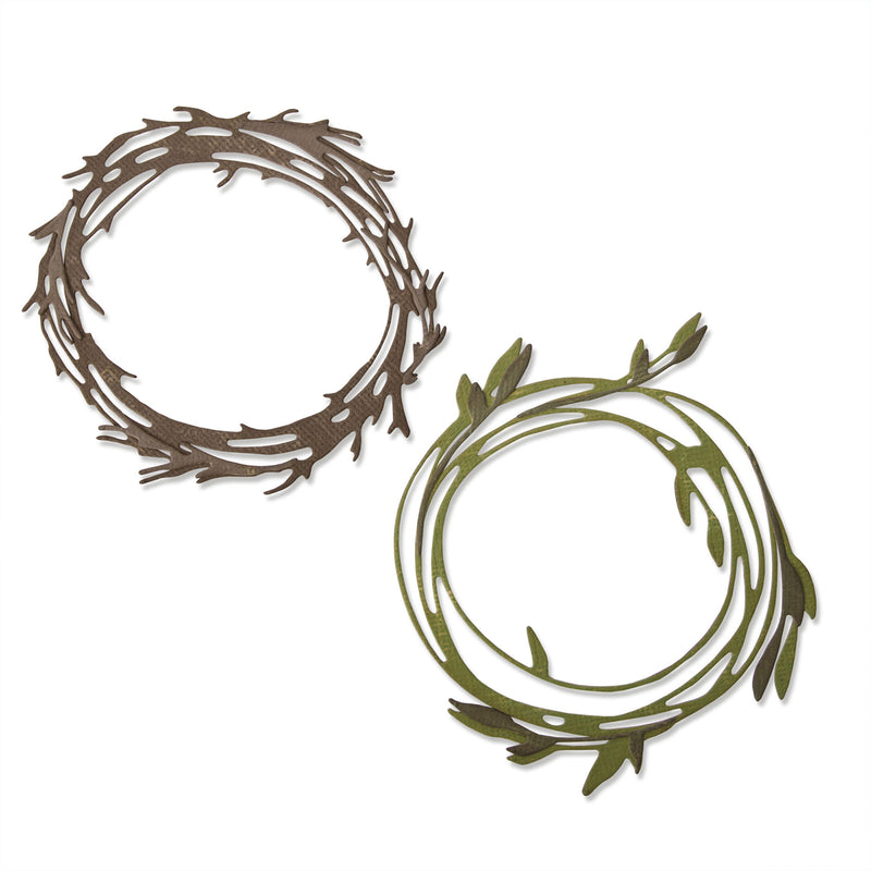 Afbeelding laden in galerijviewer, Sizzix • tim holtz thinlits die set funky wreaths 10pcs