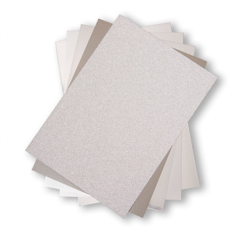 Afbeelding laden in galerijviewer, Sizzix • karton pak 20x29cm silver 50pcs