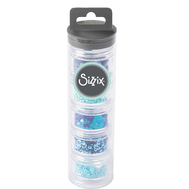 Afbeelding laden in galerijviewer, Sizzix • sequins beads bluebell