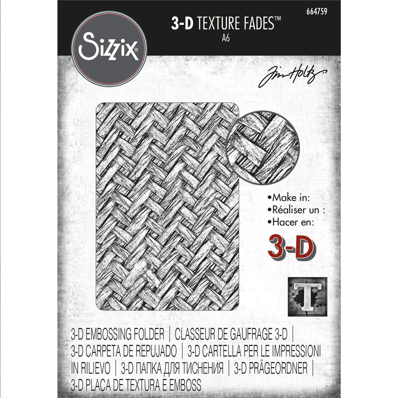 Afbeelding laden in galerijviewer, Sizzix • tim holtz 3-d texture fades embossing folder intertwined