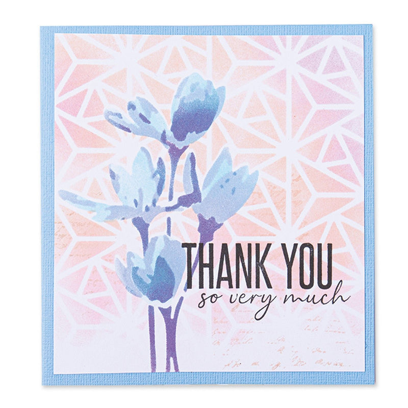 Afbeelding laden in galerijviewer, Sizzix • layered stencils geo flowers 4stuks