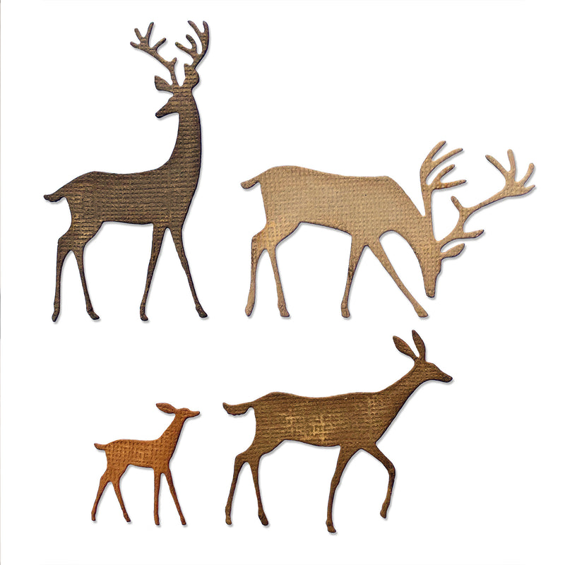 Afbeelding laden in galerijviewer, Sizzix • tim holtz thinlits die set darling deer 4pcs