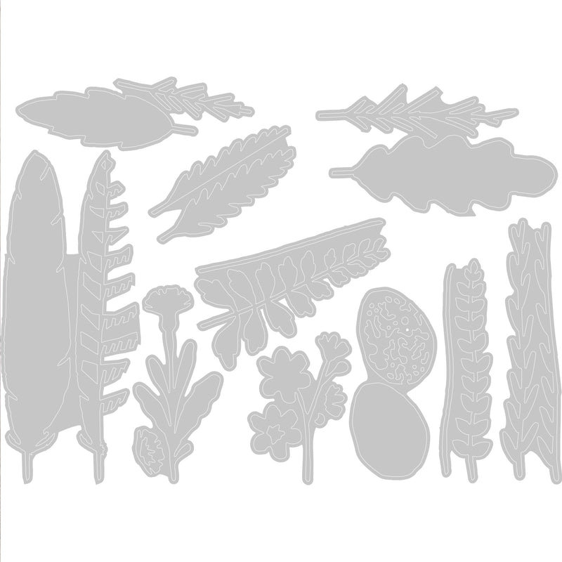 Afbeelding laden in galerijviewer, Sizzix • tim holtz thinlits die set funky nature 10pcs