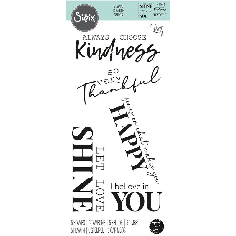 Afbeelding laden in galerijviewer, Sizzix • clear stamps sunnyside sentiments #1