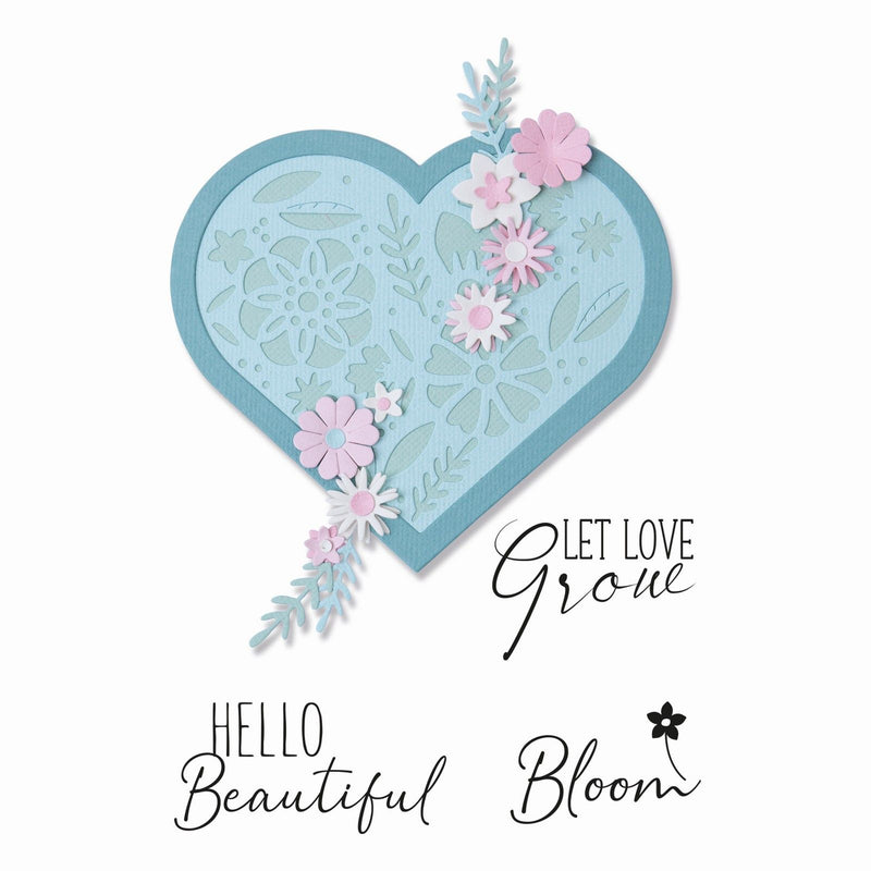 Afbeelding laden in galerijviewer, Sizzix • framelits dies stamps blooming heart