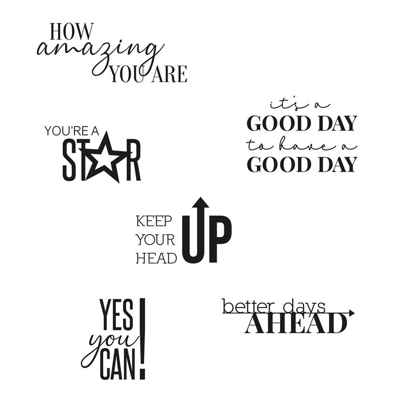 Afbeelding laden in galerijviewer, Sizzix • clear stamps set positive signs