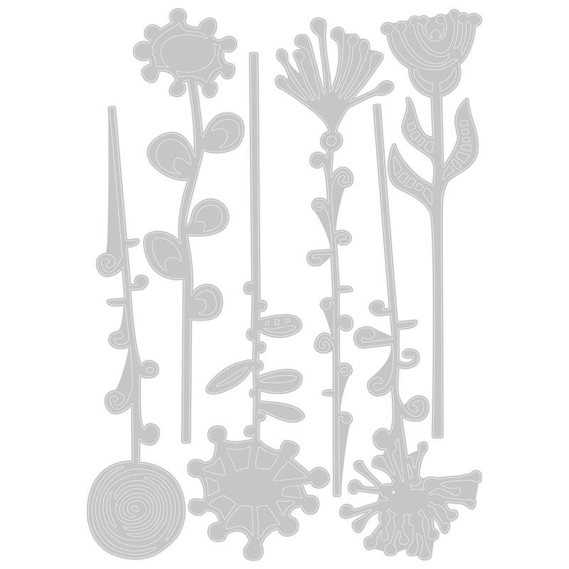 Afbeelding laden in galerijviewer, Sizzix • tim holtz thinlits die set artsy stems 6pcs
