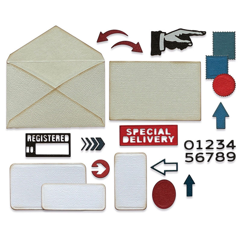 Afbeelding laden in galerijviewer, Sizzix • tim holtz thinlits die set postale 48pcs