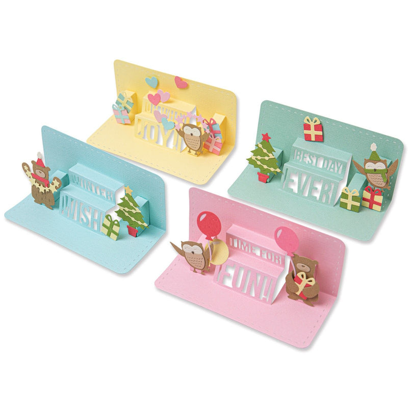 Afbeelding laden in galerijviewer, Sizzix • thinlits die set multi-phrase pop-up