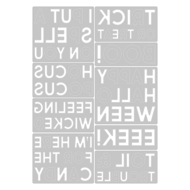 Afbeelding laden in galerijviewer, Sizzix • tim holtz thinlits die set bold text halloween