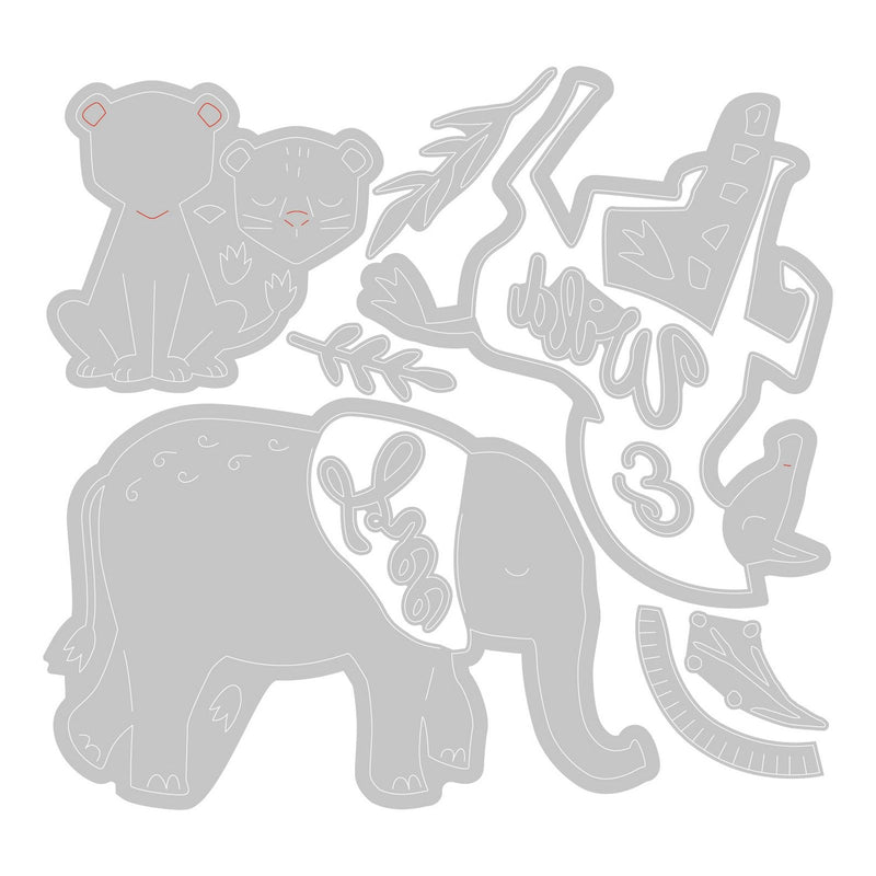 Afbeelding laden in galerijviewer, Sizzix • framelits die set with stamps floral safari
