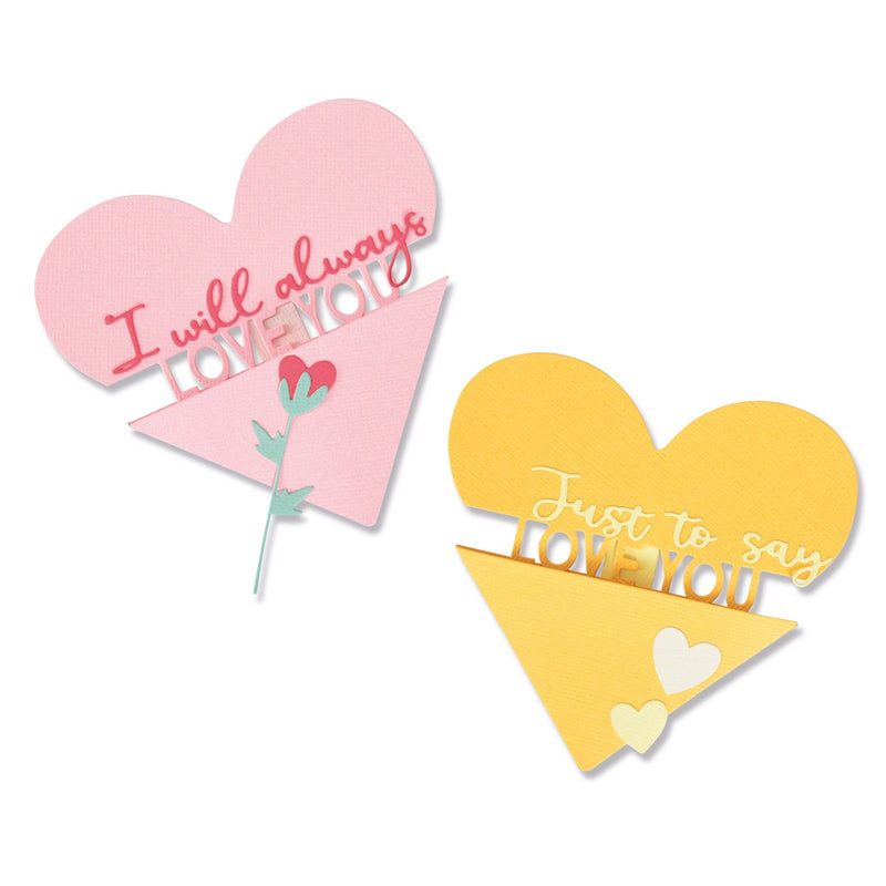 Afbeelding laden in galerijviewer, Sizzix • thinlits die set heart slider card