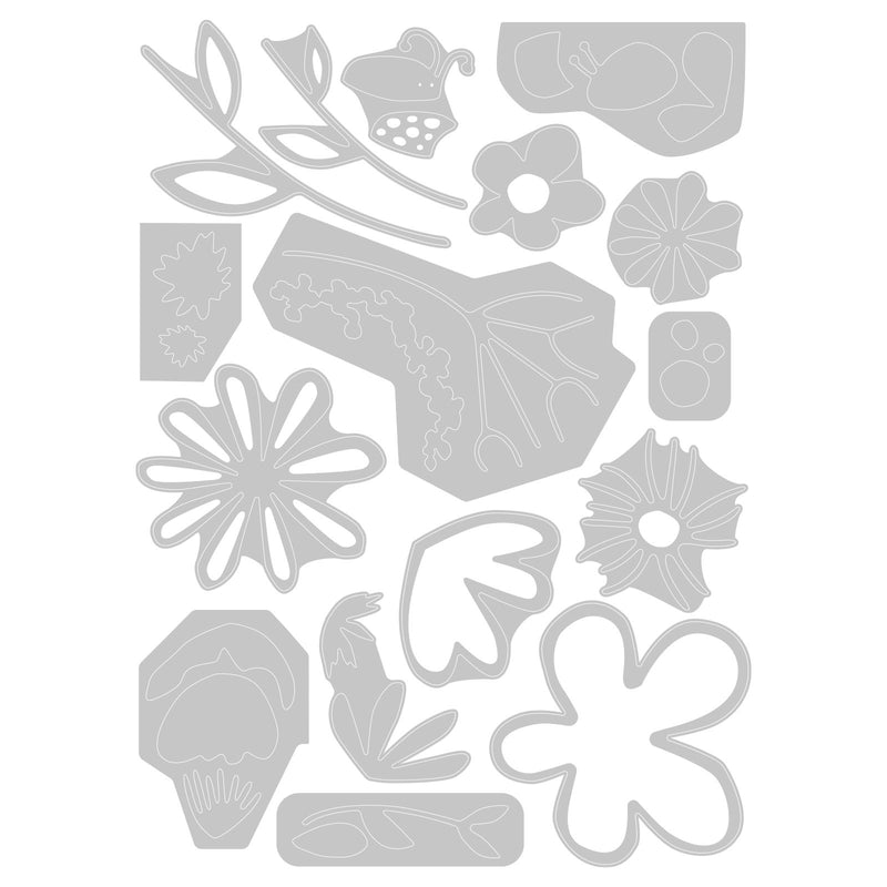 Afbeelding laden in galerijviewer, Sizzix • thinlits die set fabulous bold florals 16pcs