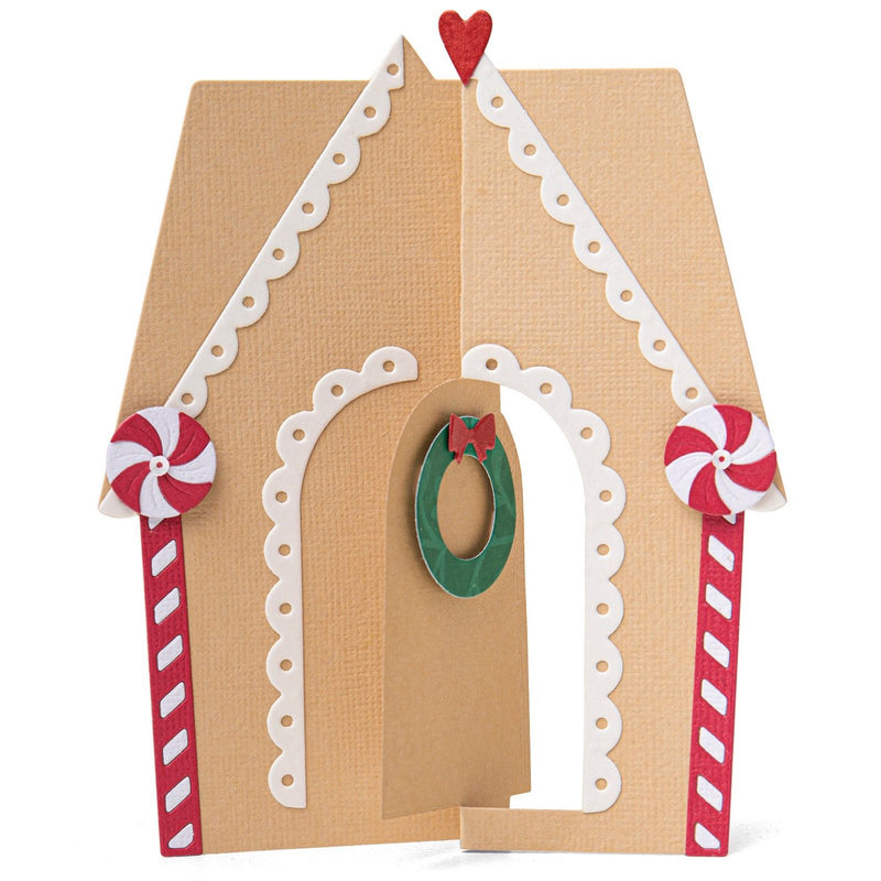 Afbeelding laden in galerijviewer, Sizzix • thinlits die set card gingerbread house