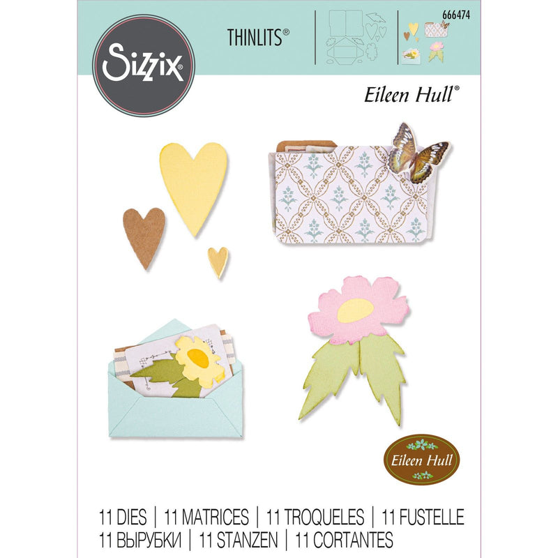 Afbeelding laden in galerijviewer, Sizzix • thinlits die set envelope folder flowers set