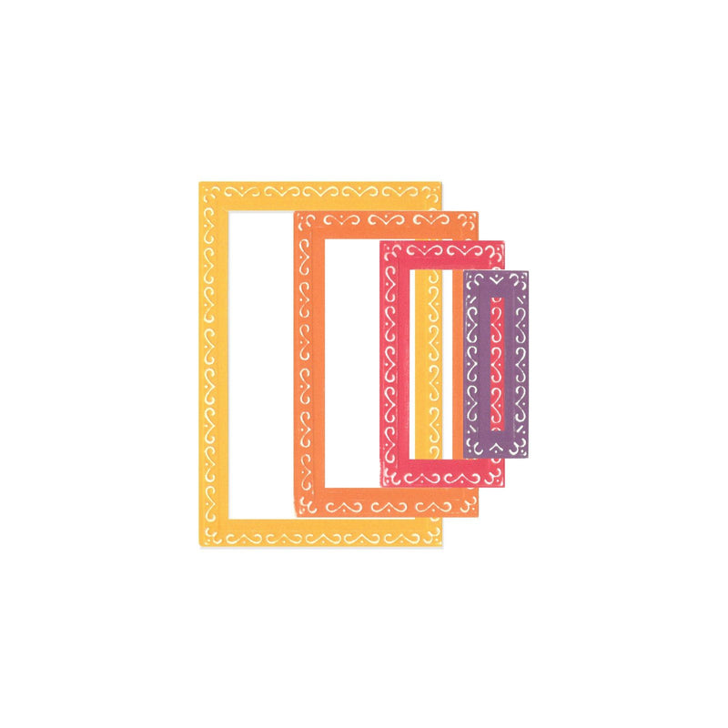 Afbeelding laden in galerijviewer, Sizzix • framelits die set fanciful renee deco rectangles 9pcs