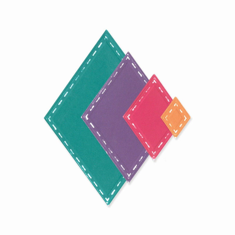 Afbeelding laden in galerijviewer, Sizzix • framelits die set fanciful katy deco diamonds 13pcs