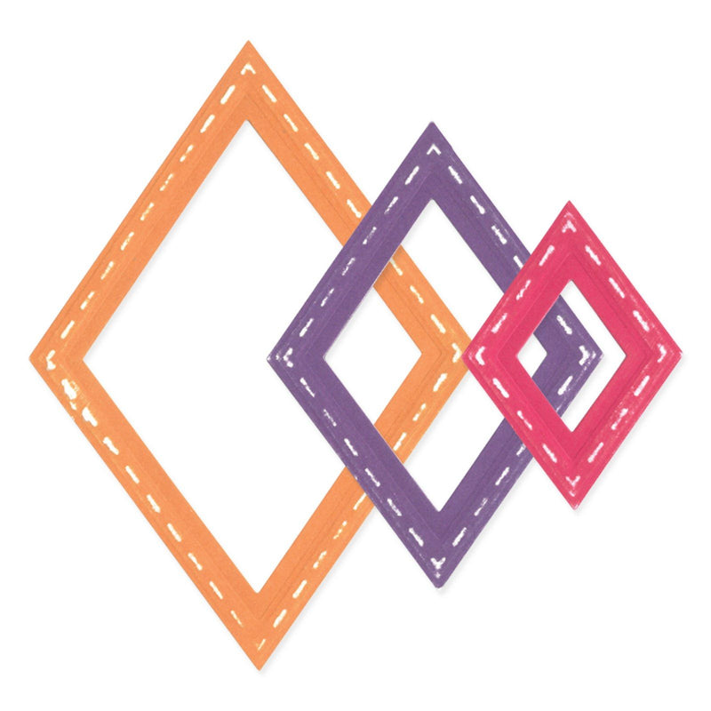 Afbeelding laden in galerijviewer, Sizzix • framelits die set fanciful katy deco diamonds 13pcs