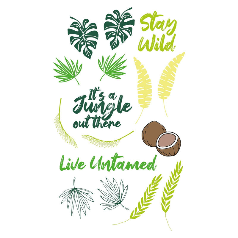 Afbeelding laden in galerijviewer, Sizzix • clear stamp set stay wild 18pcs