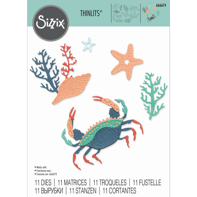 Afbeelding laden in galerijviewer, Sizzix • thinlits die set ocean medley 11pcs