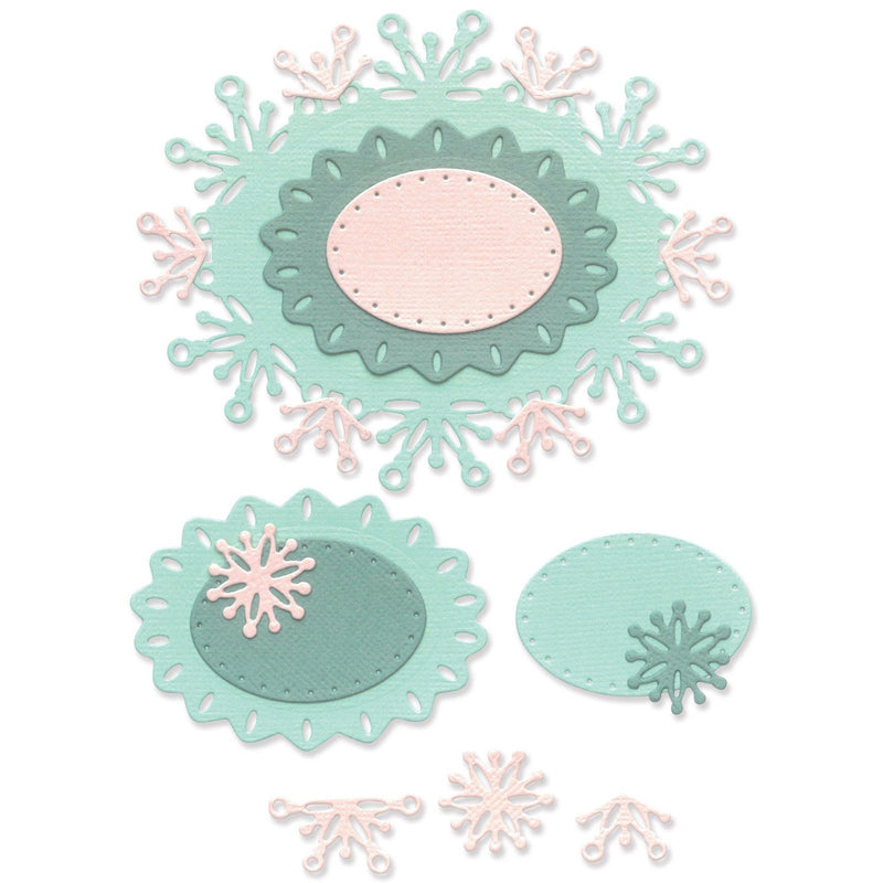 Afbeelding laden in galerijviewer, Sizzix • thinlits die set snowflake labels 6pcs