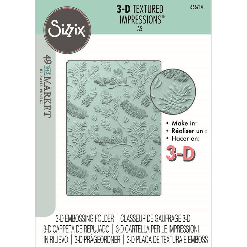 Afbeelding laden in galerijviewer, Sizzix • 3d textured impressions embossing folder a5 pines